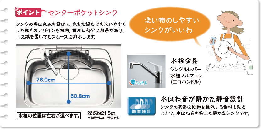 キッチン群馬 オススメ！ 洗い物がしやすい！